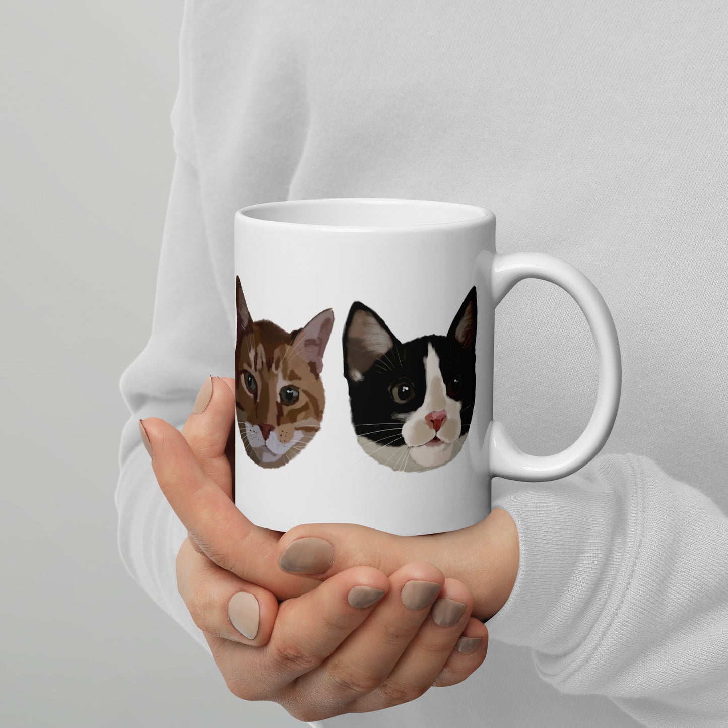 Painted Kitties Ceramic Mug