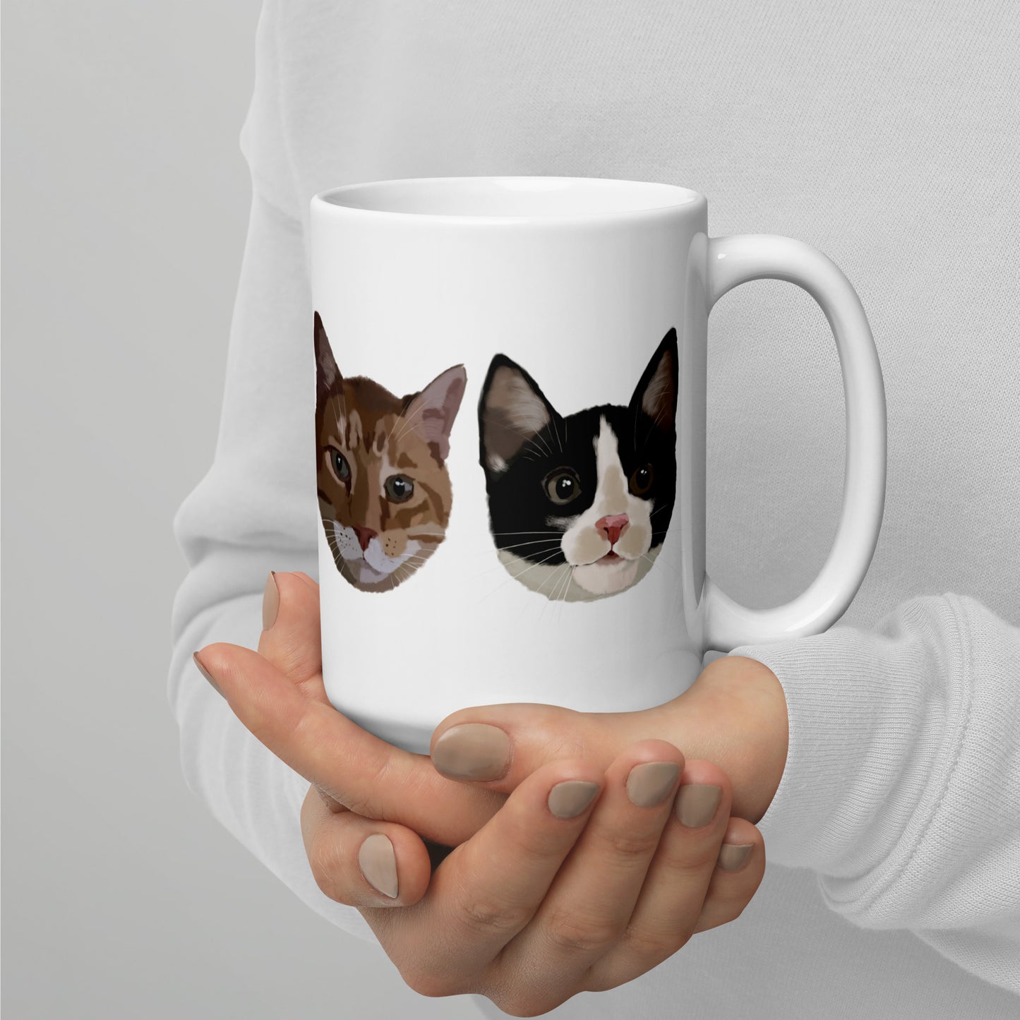Painted Kitties Ceramic Mug