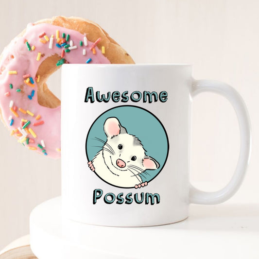 awesome possum mug, opossum mug, cute possum mug, funny possum gift