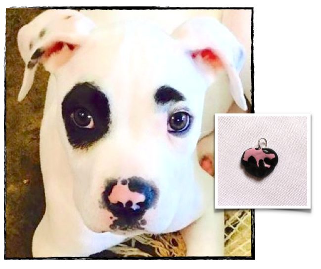 Custom Dog Nose Pendant, Dog Nose Keychain