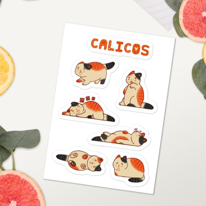 Cute Calicos Sticker Sheet