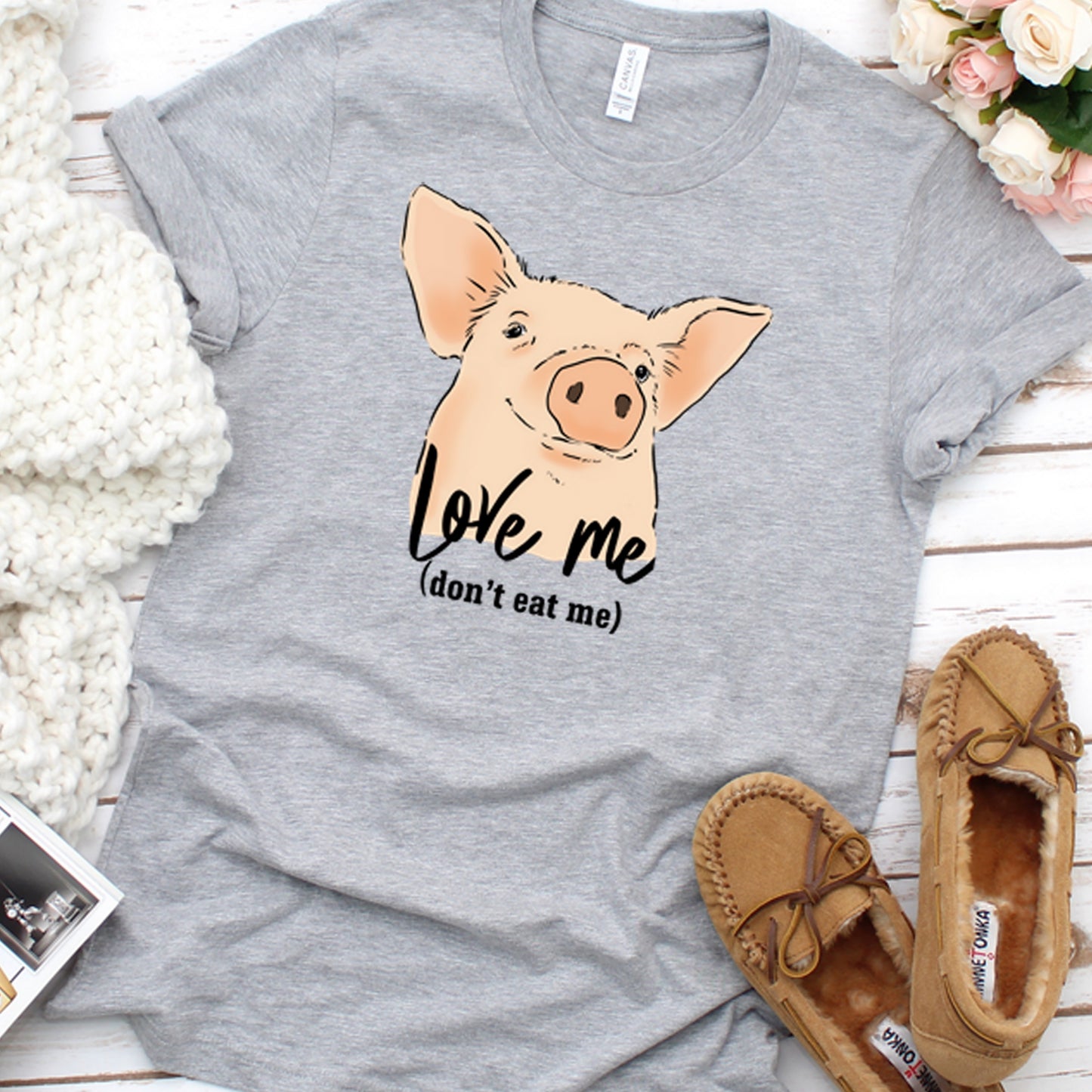 Cute Pig Vegan Vegetarian Unisex T-Shirt