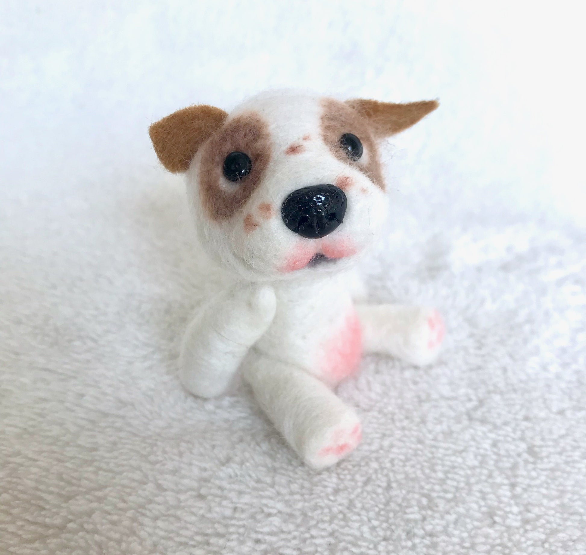 Mini Plush - Chomper, 4" Needle Felted Mini Pup