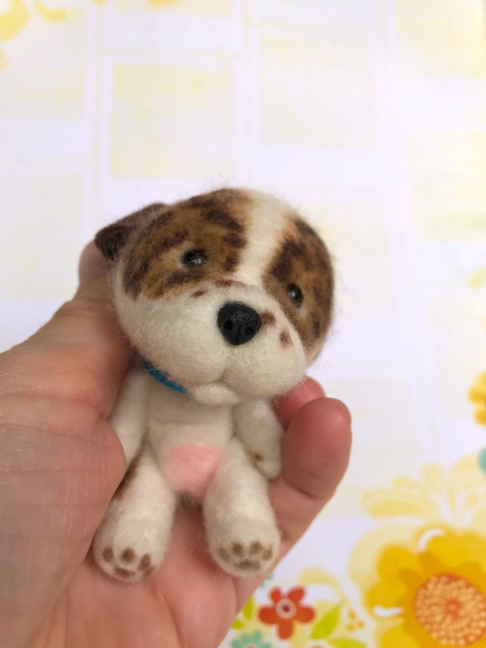 Mini Plush - Crumb, 4" Needle Felted Mini Pup