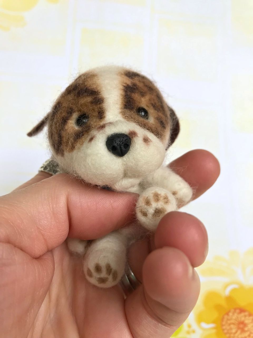 Mini Plush - Crumb, 4" Needle Felted Mini Pup
