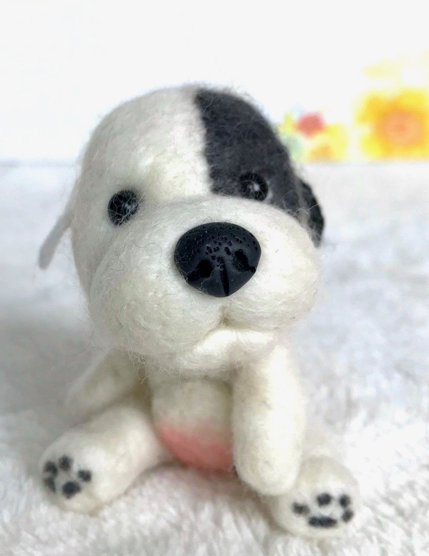 Mini Plush - Pudge, 4" Felted Mini Pup