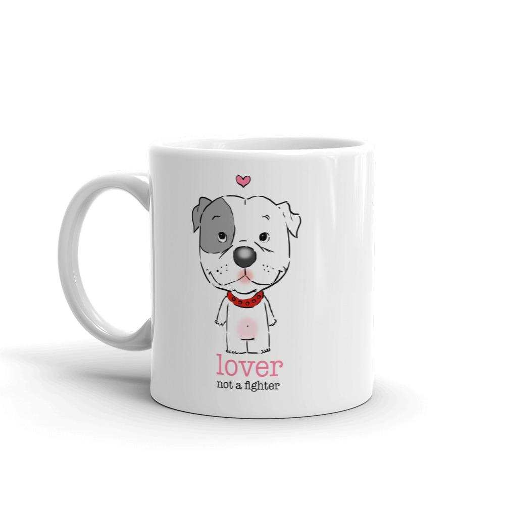 Mugs - Pitbull Puppy Lover Not A Fighter Mug