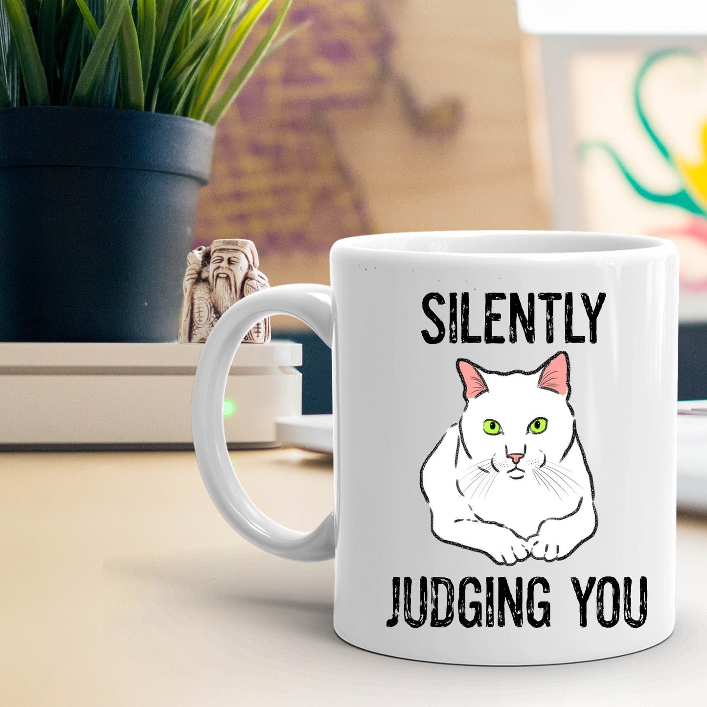 Mugs - "Silently Judging You" Funny Cat Mug