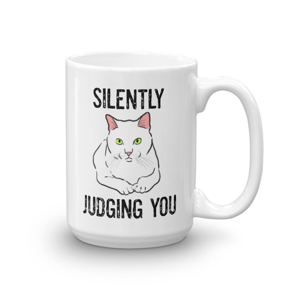 Mugs - "Silently Judging You" Funny Cat Mug
