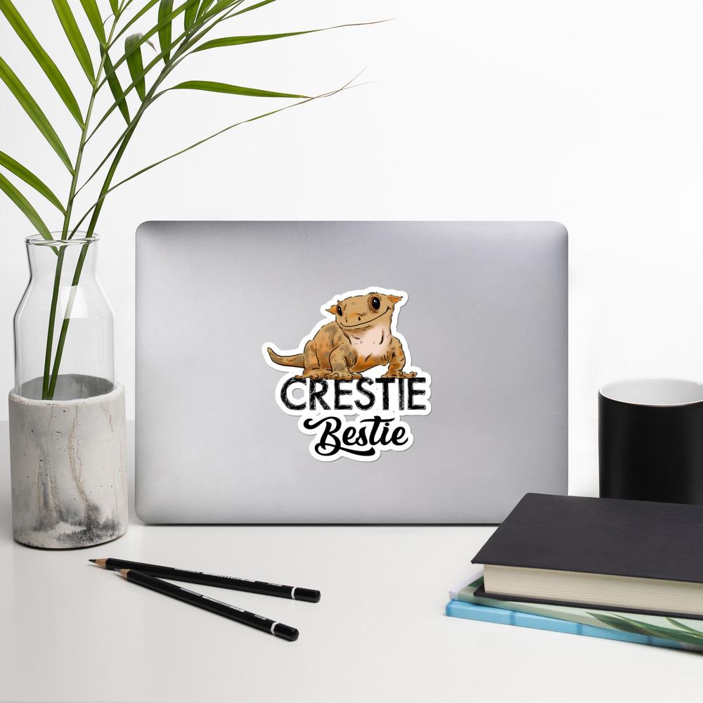 Stickers - "Crestie Bestie" Crested Gecko Vinyl Sticker
