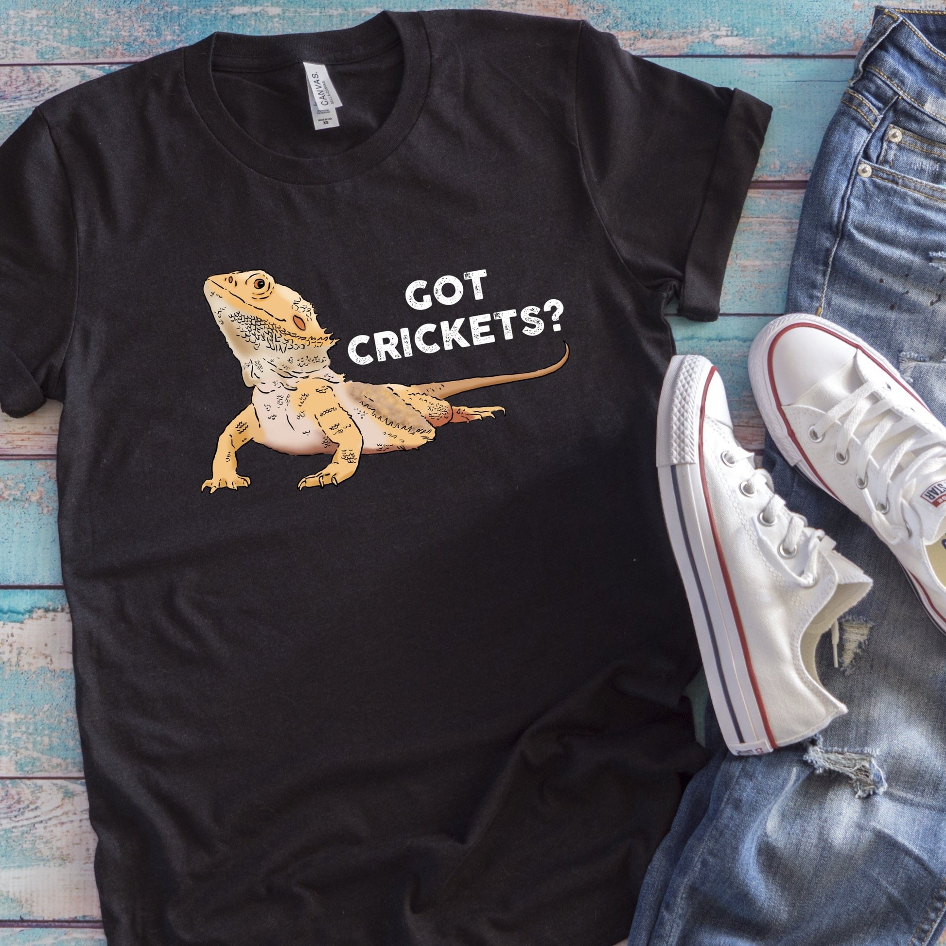 T-Shirts - Bearded Dragon "Got Crickets" Unisex T-Shirt