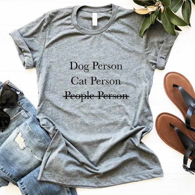 T-Shirts - Dog Person, Cat Person T-Shirt