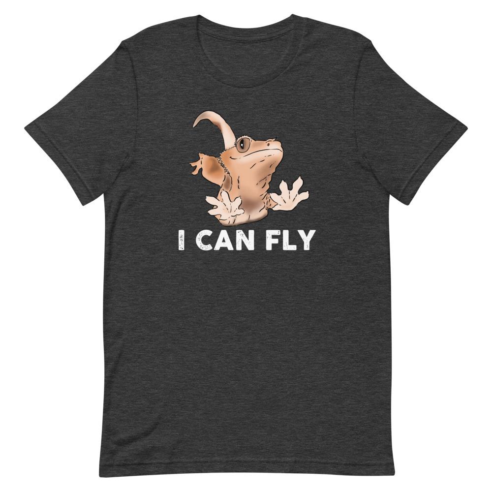T-Shirts - "I Can Fly" Funny Crested Gecko Unisex T-Shirt