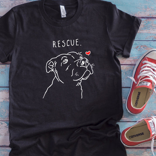 T-Shirts - Rescue Love T-Shirt Dark: Unisex Tee
