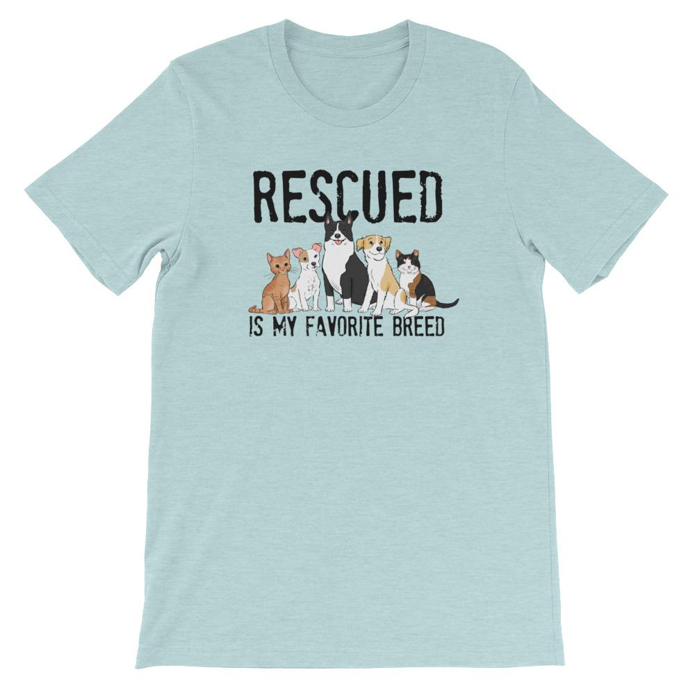 T-Shirts - Rescued Is My Favorite Breed Unisex T-Shirt