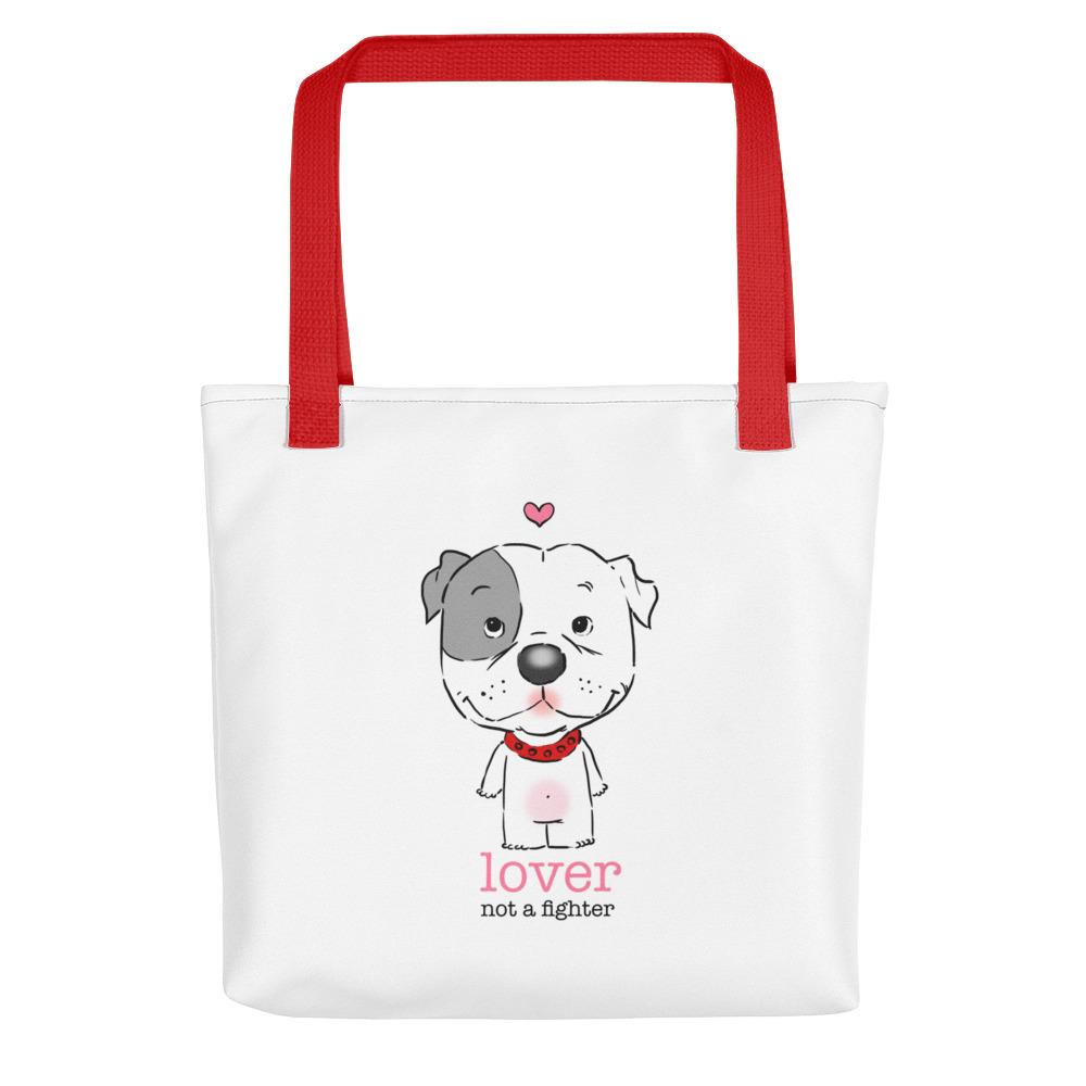 Totes - Pitbull Puppy Lover Not A Fighter Tote Bag