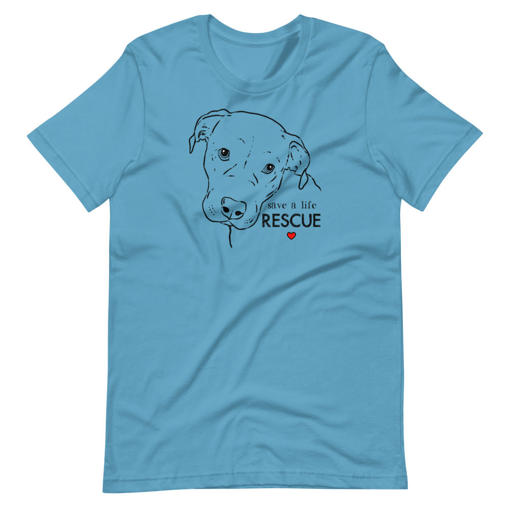 Save a Life-Rescue Pit Bull Unisex T-Shirt