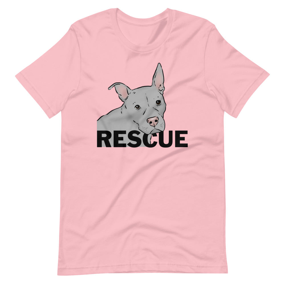 Rescue Dog Gray Pit Bull Unisex T-Shirt
